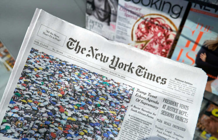 Miami,,Usa,-,August,22,,2018:,The,New,York,Times