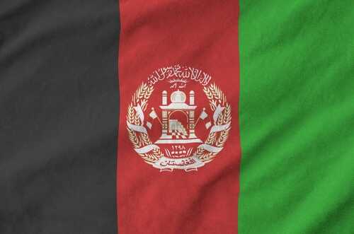 Afghanistan,Flag,Depicted,On,Folded,Wavy,Fabric,Of,Old,Cloth