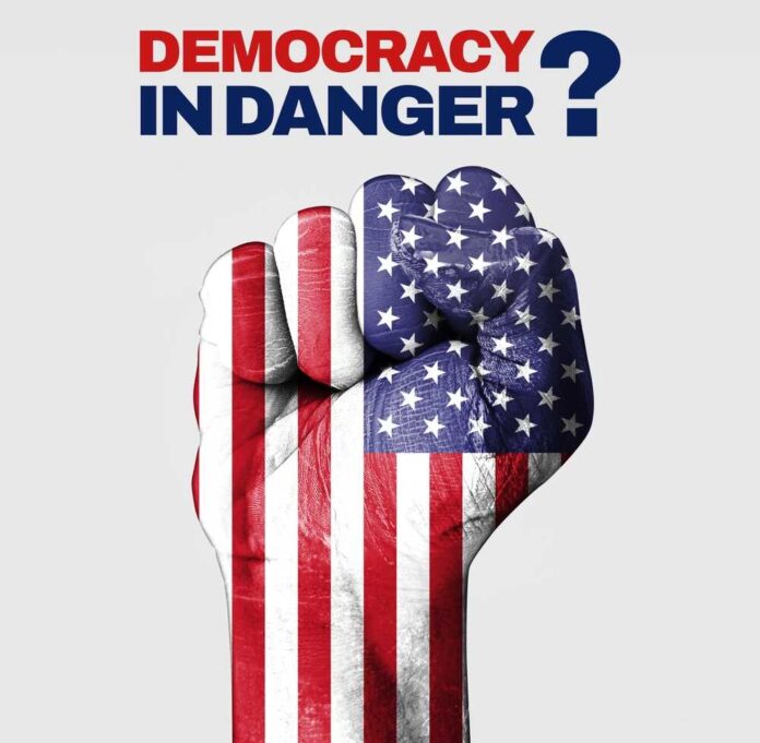 Democracy,In,Danger,Poster,Design,With,A,Question,Mark,And