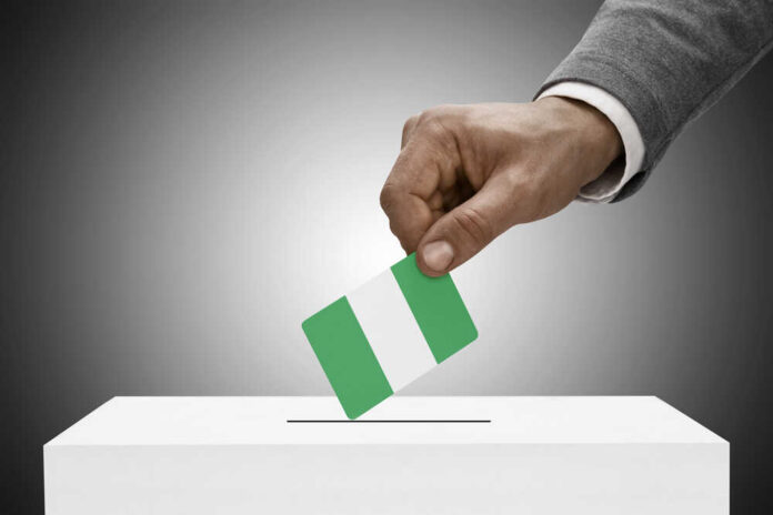 Ballot,Box,Painted,Into,National,Flag,Colors,-,Nigeria