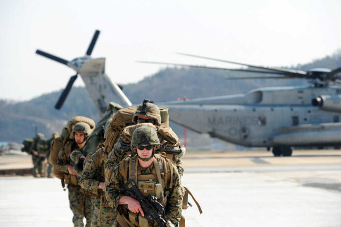 Us,Marine,Corps,Soldiers,Participating,In,Ssangnyong,Landing,Operation,Exercise