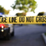 Yellow police tape with text police line do not cross