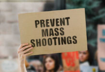 mass shooting placard
