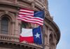 Texas Bathroom Bill SHOCKER – $125K Fines! American and Texas flags flying in front of a government building