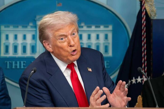 shutterstock_2664739281.jpg A government official speaking passionately at a press conference