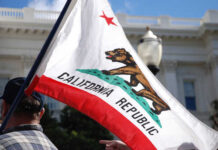 Audit Chaos Exposed: California’s Hidden Crisis California state flag being held up at an outdoor event