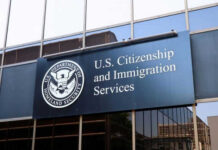 US Citizenship and Immigration Services building sign