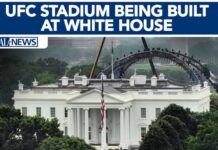 Stadium construction begins at White House for UFC Freedom 250