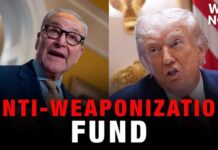 Chuck Schumer promises litany of actions to halt Trump’s anti-weaponization fund