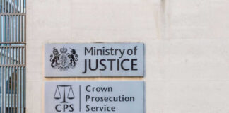 Ministry of Justice and Crown Prosecution Service building signs