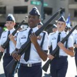 Mystery Illness Swamps Cadet Academy cadets marching in formation with rifles