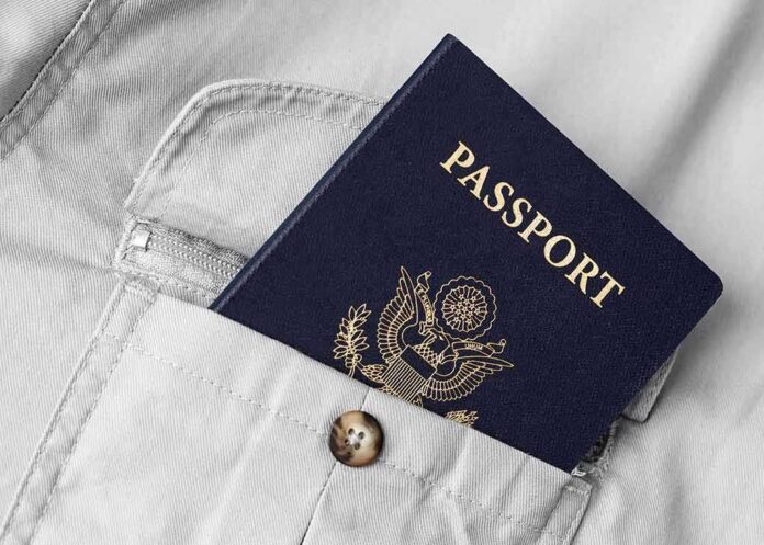 Passport in shirt pocket