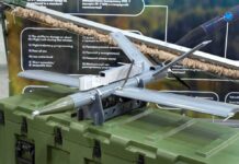 Plywood Drones Outsmart NATO-Grade Jamming small military drone displayed on a green equipment case