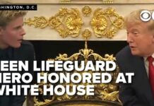Viral Rescue Rockets To White House California teen lifeguard honored at White House after dramatic ocean rescue