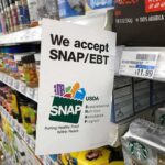 USDA Greenlights Florida’s SNAP Shock Shelf sign in a grocery aisle showing SNAP EBT acceptance