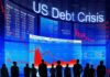 Outcast Operation Targets Iran’s Oil Arteries Silhouetted people watch falling stock charts on a large financial display