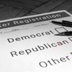 Voter Fraud Panic Meets Hard Gate Voter registration form with green check on Other option