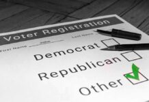 Voter registration form with green check on Other option