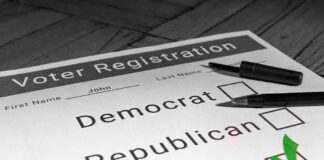 Voter registration form with green check on Other option
