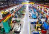 Rubio Torches The Free-Trade Fantasy Aerial view of a large industrial workshop filled with various machinery and equipment