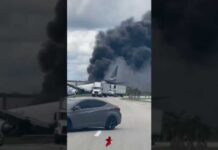 Cargo Jet Overruns Runway At Miami Airport Video Shows Flames as Amazon Cargo Plane Overshoots Runway