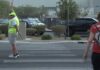 Crossing guard credited with saving mother, children from speeding car
