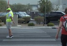 Dashcam Stunner: Guard Halts Speeding Car Crossing guard credited with saving mother, children from speeding car