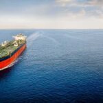 U.S. Tightens Air Defense Over Hormuz Oil tanker sailing on calm open sea