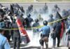 Tear Gas In L.A.? Show The Receipts David Givens among police and protesters in a smoky street confrontation
