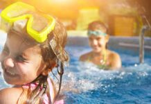 The Drowning Case That Hinges on Minutes children playing in a swimming pool with goggles