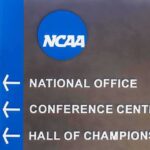 NCAA sign at facility entrance