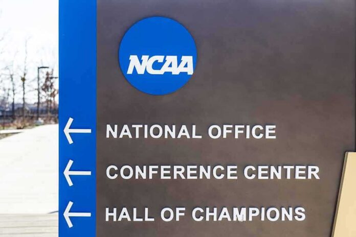 shutterstock_592875158 NCAA sign at facility entrance