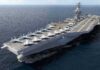 A Submarine Kill Mark Raises Questions Aircraft carrier at sea with fighter jets on deck